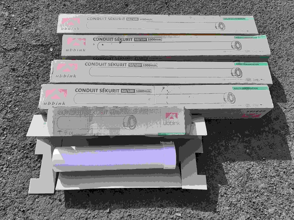 VMC - Conduit Sekurit 60 / 100 PPTL/PVC longueur 500 mm