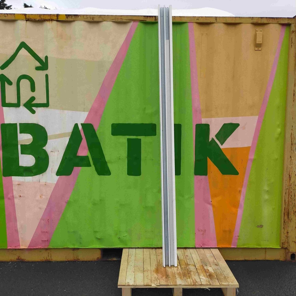 Goulotte double blanche en aluminium