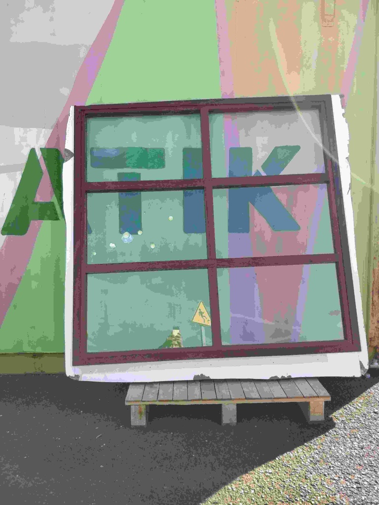 Fenêtre bois chassis fixe rectangle