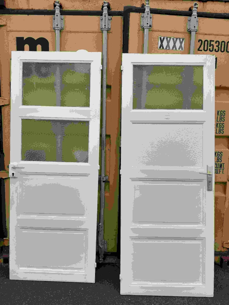 Ouvrant de porte bois vitré tirant droit