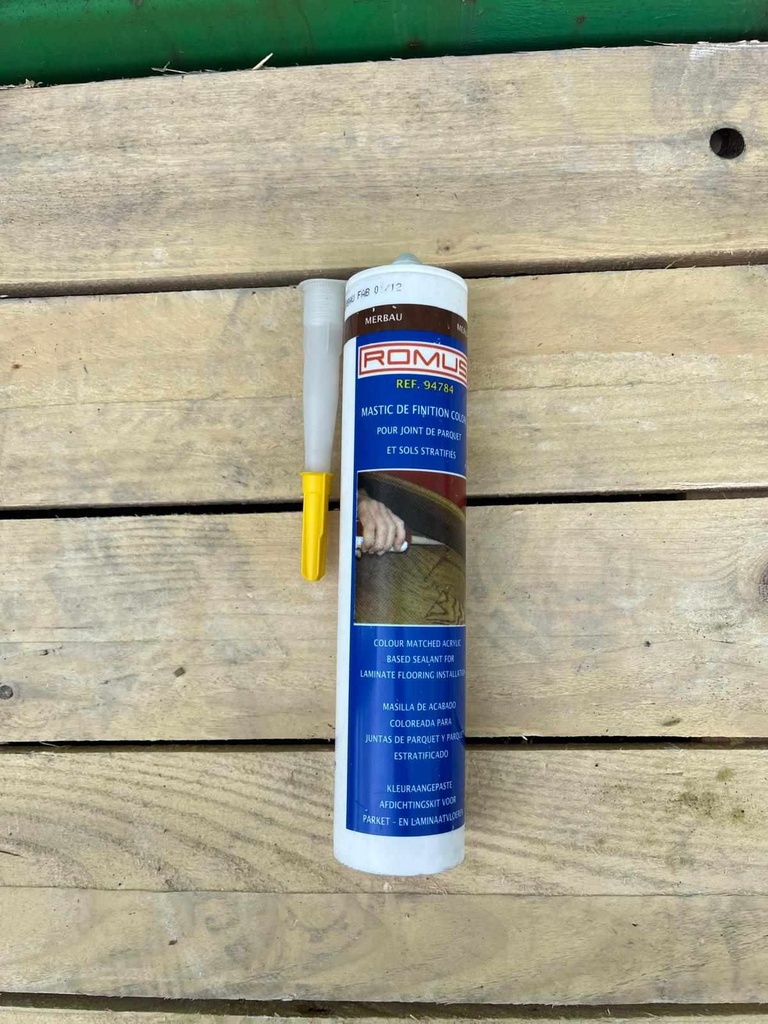 Mastic de finition coloré pour joint de parquet et sols stratifiés