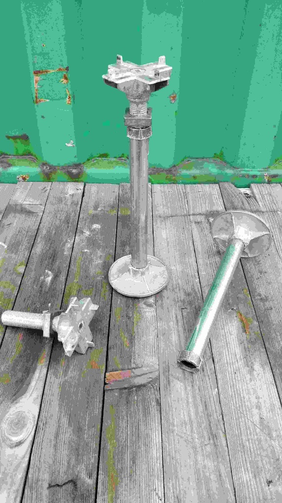 Pied verin plancher technique tête et embase