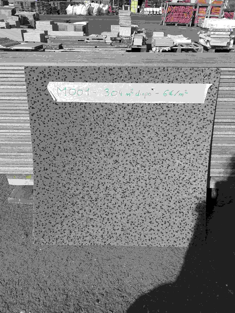 Dalle plombante de moquette grise mouchetée lisse