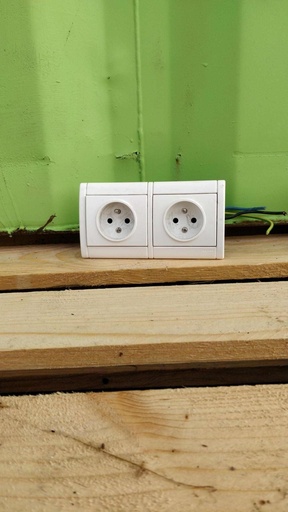 [#808] Bloc double prise avec terre