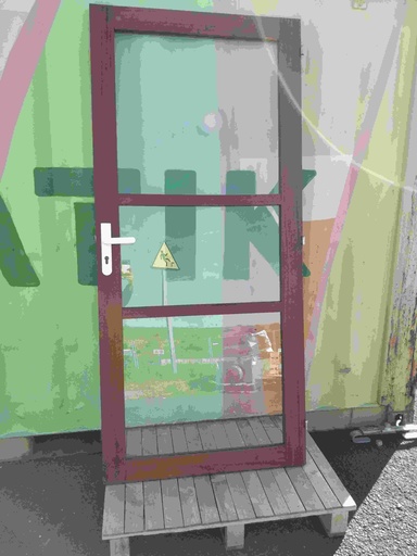 [#975] Bloc porte en bois vitré 93