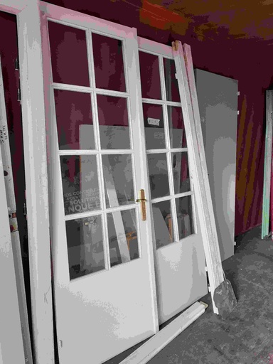 [#1279] Ouvrant porte double bois à croisillon