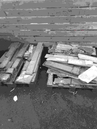 [#232] Plaque et pieds de marbre