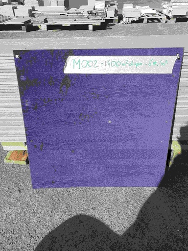 [#M002] Dalle plombante de moquette bleue lisse